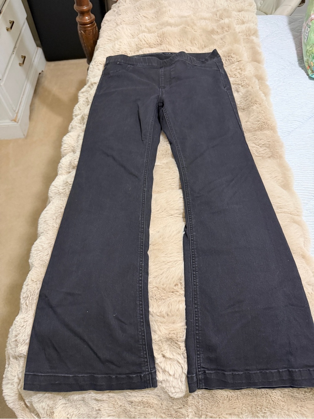 Cello Black Wide Leg Flare Jeans